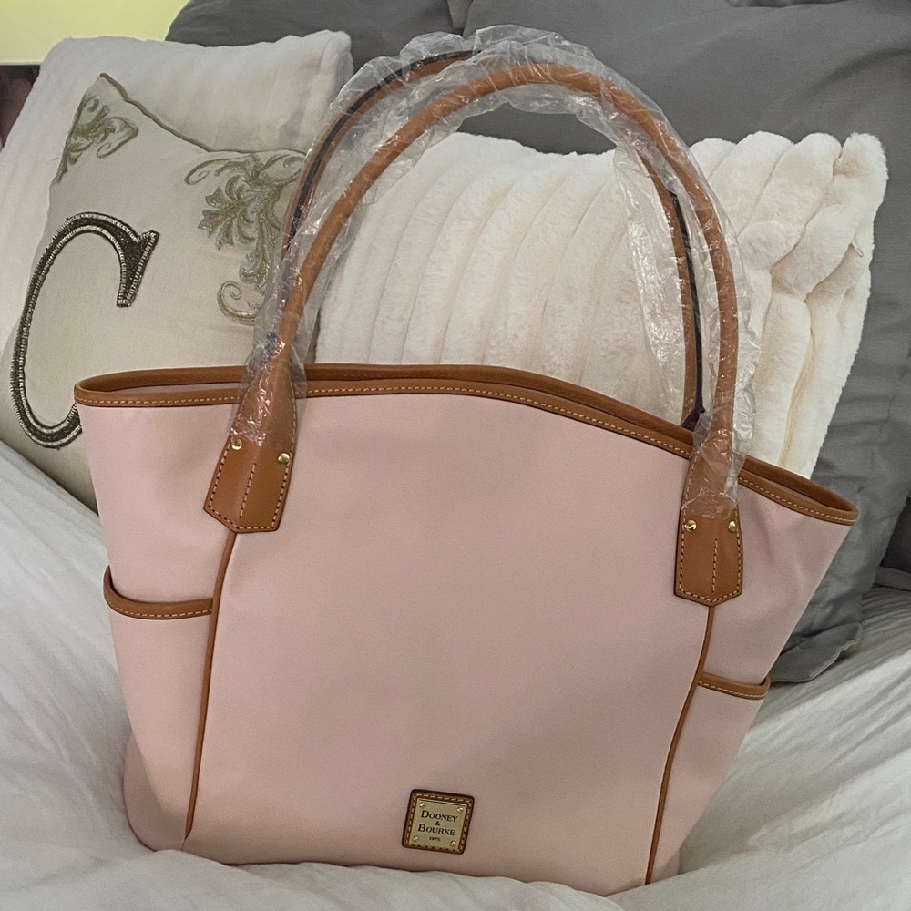Dooney & Bourke Light Pink and Tan Tote